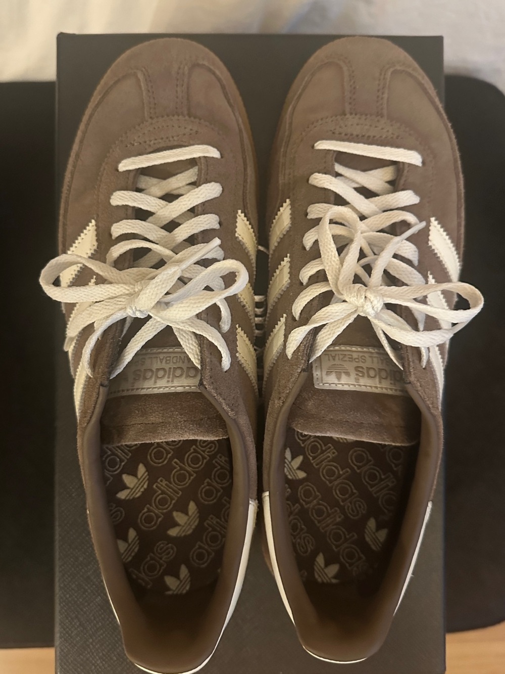 adidas Spezial Men's Taupe Suede Sneakers with White Stripes - Picture 4 of 5